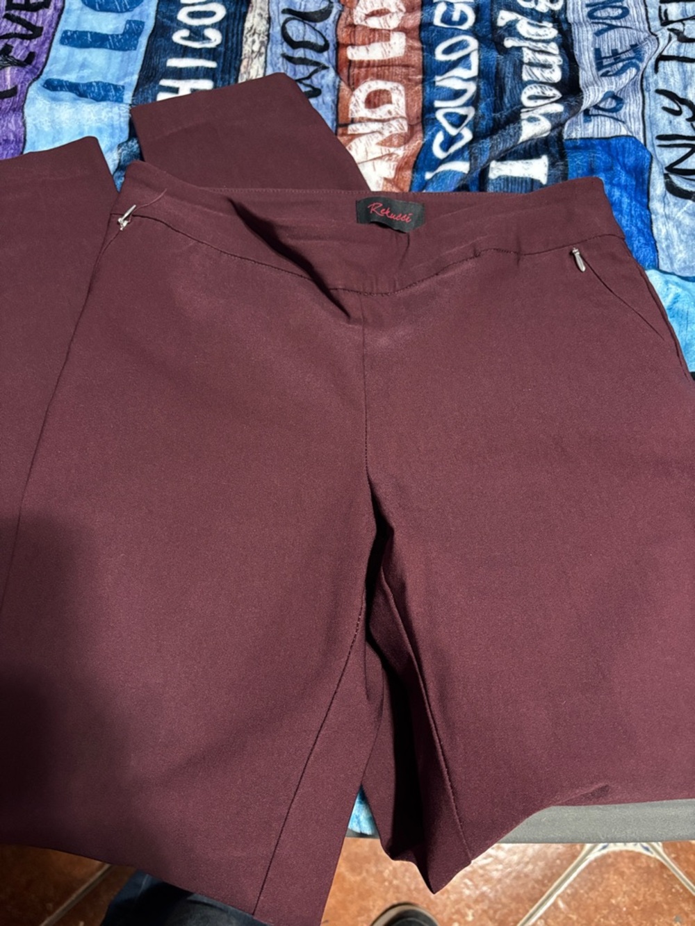 Rekucci Women’s Maroon (brick)  Ponte Straight-Leg Pants